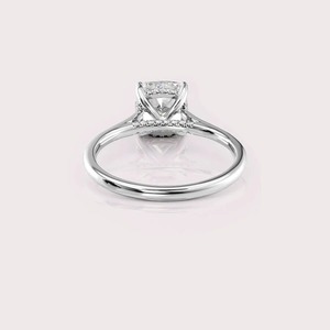 IGI Certified Cushion Cut Lab Grown Diamond Engagement <b>Ring</b> 14K Yellow / White & Rose Gold Solitaire Diamond <b>Ring</b> for Women - Product Image 3