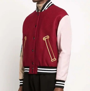 Retro Vintageผู้ชายปักโลโก้Lettermanแจ็คเก็ตผู้ผลิตเบสบอลBomberหนังแจ็คเก็ต - Product Image 6