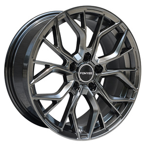 Jantes Fonyee 17x7,5 pouces 5x100/114,3 35 mm en alliage d'aluminium <span class=keywords><strong>noir</strong></span>, neuves pour Accord, pour voitures particulières - Product Image 1