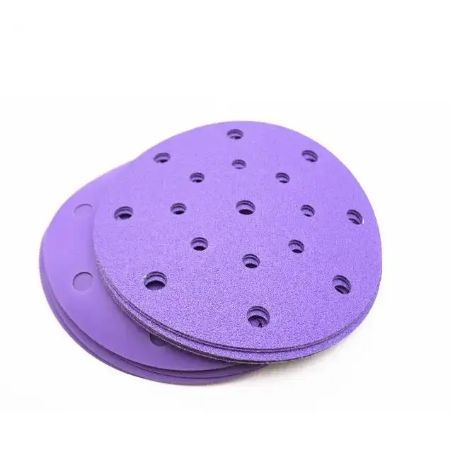 Grinder Backing Car Paint Sandpaper Purple Ceramic Abrasive PSA Coated Automotive Sand Paper Disks Sanding Disc