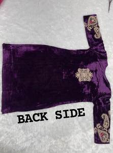 DESIGNER PARTY WEAR TOP DE TERCIOPELO VISCOSA PESADA CON PENT - Product Image 5