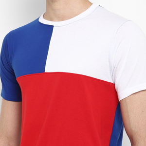 เสื้อยืดลายบล็อกสำหรับผู้ชายสำหรับฤดูร้อนเสื้อยืดคอกลมปักโลโก้ขนาดตามสั่ง - Product Image 2