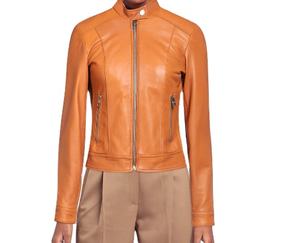 2024 hiver nouveau Design veste en cuir respirant pour les femmes recadrée avec fermeture éclair et poches intérieures Style moderne OEM en gros - Product Image 3