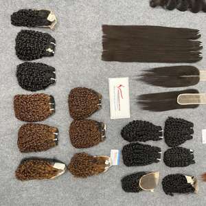 คำสั่งซื้อใหญ่!!! วิกผมชาวเวียดนามผมหยิกและกระดูกตรงสำหรับผู้หญิงผิวดำที่มีความยาวสั้น - Product Image 6