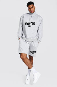 Nouveauté T-shirts et shorts d'été à manches courtes pour hommes Ensemble double de couleurs contrastées pour hommes Ensembles jumeaux pour adultes OEM - Product Image 4