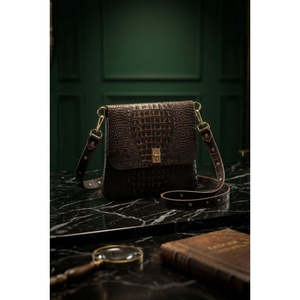 Bolso Bandolera de Cuero Vacuno para Mujer - Bolso Casual de Gran Capacidad, Elegante y Duradero con Cadenas y Estampado - Product Image 3