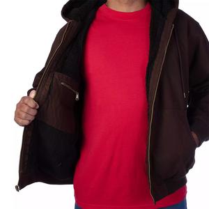 Chaqueta con Capucha para Hombre, Forrada de Sherpa, de Lona de Algodón, Estilo Hip Hop, Ropa de Trabajo de Invierno, 100% Algodón, Impermeable - Product Image 2