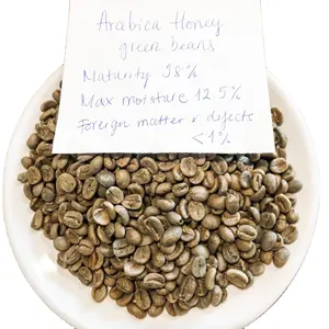 Arabica Rauwe Koffiebonen Honing Proces Hoge Kwaliteit S16 Met 98% Volwassenheid Kersen Van Centrale Hoogland Van Vietnam