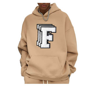 Sudadera con capucha personalizada corta de algodón 100% para hombre, Sudadera con capucha estampada de invierno transpirable y respetuosa con el medio ambiente de gran tamaño - Product Image 3