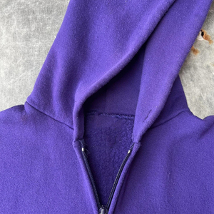 Streetwear brodé avec logo personnalisé, sweat à capuche épais et surdimensionné délavé à l'acide en 100% coton - Product Image 2