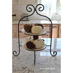 Artisanat Fruits Dessert Plateau De Service En Métal 2 NIVEAUX Gâteau Stand Affichage De Table Décoratif Ferme Style Gâteau Présentoir - Product Image 1