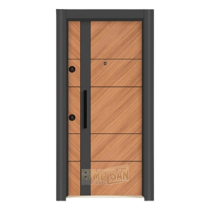 Puerta Exterior Manual de Acero Inoxidable y Madera, Moderna, Contra Incendios, para Uso Comercial, Almacenes, Apartamentos, Hoteles, Villas, con 2 Años de Garantía - Product Image 3