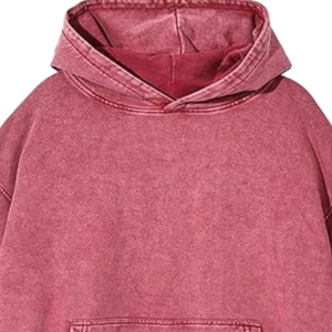 Sudadera con capucha de lavado de ácido rojo para hombre, ropa de calle de gran tamaño, sudadera personalizada de lana de algodón pesado con hombros caídos - Product Image 6