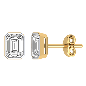 Super Qualité 2 Carats 18K Or Massif Coupe Radiante Jaune Blanc Élégant Indien Exportateur Bijoux IGI Certifié Lab Diamant Boucles D'oreilles - Product Image 1