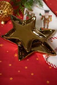 Plato y bandeja en forma de estrella de diseño de metal de aluminio de diseño clásico al por mayor, color de latón, acabado en color dorado - Product Image 3