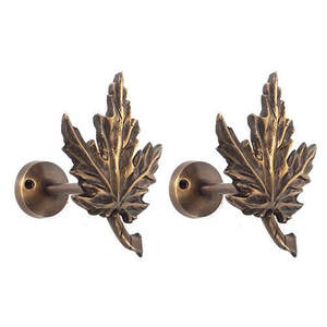 Handmade Palm Leaf Design Curtain <b>Wall</b> <b>Hooks</b> in Brass With Modern Design Perfect for Home Decor and Elegant Storage Solutions - Product Image 6