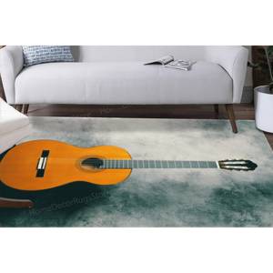 Alfombra con Estampado de Guitarra, Regalo para Guitarrista, Decoración para Sala de Música, Antideslizante, con Pelo Suave - Product Image 3