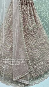 Nouveau filet papillon lourd avec belle broderie fantaisie Doris séquence travail Lehenga Choli vêtements indiens et pakistanais pour la mariée - Product Image 5