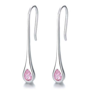 Orecchini Pendenti Minimalisti in Argento Sterling con Gemme di Amy e Annette, Accessorio di Moda - Product Image 1
