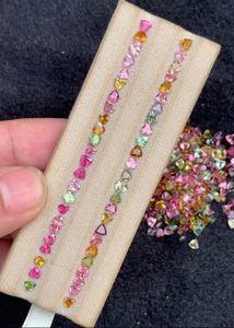 100% cabujón ovalado de faceta de turmalina de corte ovalado Natural, anillo de trabajo hecho a mano de turmalina de piedra hecha a mano de piedras preciosas Diy, - Product Image 2