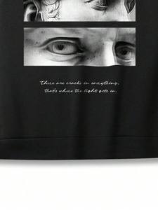 Pull à capuche imprimé personnalisé pour hommes tendance en tissu respirant et confortable en polaire de coton/polyester - Product Image 2