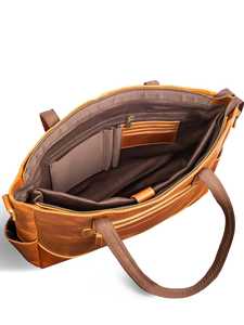 Sac fourre-tout en cuir de créateur Cuir pleine fleur Plusieurs compartiments Bandoulière réglable Remise en gros disponible - Product Image 3