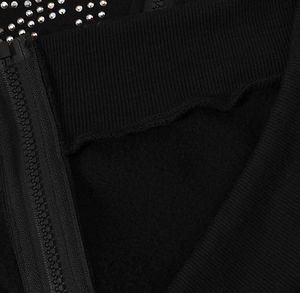 Sweats à capuche personnalisés brodés pour hommes Sweat à capuche avec strass Sweat à capuche avec double fermeture éclair Sweats à capuche avec strass de haute qualité - Product Image 5