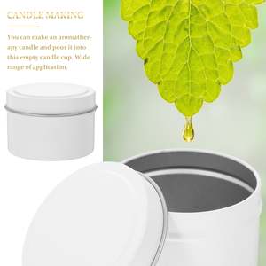 Frascos de velas con recubrimiento en polvo de excelente calidad, tarros para hacer velas con tapas, perfectos para la decoración del hogar, sala de estar, cafetería, vajilla, frascos de uso - Product Image 5