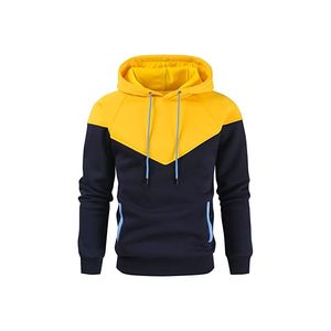 Sweat-shirts à capuche personnalisés pour hommes, couleur contrastée unie, saison hivernale, polyester/coton, polaire, écologiques, respirants - Product Image 6