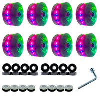 Patins à roulettes à double rangée à quatre roues 5832 mm, roues lumineuses en PU résistantes à l'usure, roues de remplacement silencieuses pour patins à roulettes pour enfants