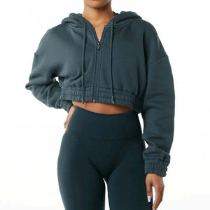 <b>Cute</b> womens <b>hoodie</b> crop top fleece pullover sweatshirt stylish streetwear outfit warm winter cozy fashion wear - Product Image 1