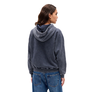 Nouveau sweat à capuche décontracté pour femme, coupe oversize, vintage, séchage rapide, 100 % coton, qualité supérieure, avec logo personnalisé sur le devant et effet délavé à l'acide, idéal pour l'hiver - Product Image 4