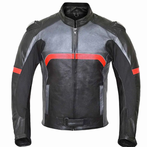 Chaqueta de moto de cuero de vaca de alta calidad para hombre con protecciones aprobadas por CE de alta calidad - Product Image 1