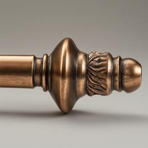 Barra de Cortina Individual Timber Line con Superficie de Efecto Metalizado de Aluminio, Duradera y Deslizante para Uso en Hogares Modernos - Product Image 5