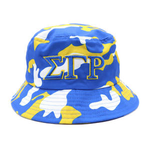 Top venta Zeta Phi Beta Sorority sombrero de cubo en relieve 3D bordado letras griegas Casual al aire libre 100% algodón logotipo personalizado - Product Image 1