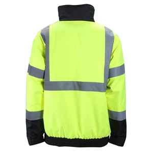 2024 Hi Vis Zipper 100% Poliéster Ropa DE TRABAJO personalizada Reflector DE SEGURIDAD Chaqueta de construcción Chaqueta DE SEGURIDAD reflectante multiusos - Product Image 2