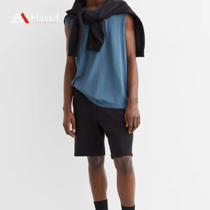 Vente en gros sur mesure Vêtements de gym en coton pour hommes Débardeur d'entraînement décontracté pour le fitness, la course et la musculation - Product Image 3