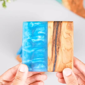 Classic Style Resin <b>Coaster</b> Decorative and Functional Item Made with Epoxy Resin Pouring - Product Image 4