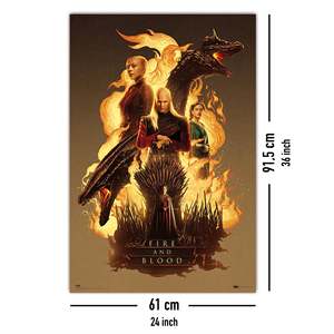 Póster de Pared de la Serie House of the Dragon con Temática de Fuego y Sangre - Product Image 5
