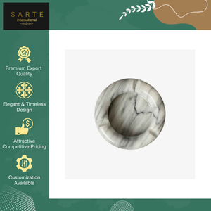 Leading Bulk Exporter Selling High Quality 10cm Handmade Smoking Accessory Modern Luxury Design White Marble Ashtray Custom - Product Image 5