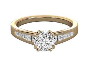 Anillos Clásicos de Color E para Mujer al por Mayor, Oro Sólido de 14K, Certificado IGI, Diamante Cultivado en Laboratorio de 1ct 2ct, Corte VVS, Anillo de Compromiso y Boda - Product Image 5