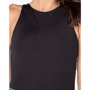 Body da Donna Senza Maniche Earnest Sewn Nero Taglia Media - Casual/Festa con Stampa e Decorazioni in Strass, Opzioni Maniche Corte e Lunghe - Product Image 3