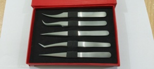Tweezers for Eyelash Extension Tweezers Set Straight and Sharp Pointed Tip 5.0" Beauty Care Eyelash Tweezers Set - Product Image 5