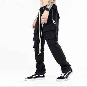 Pantalon de survêtement décontracté pour hommes, course de nuit, streetwear, broderie réfléchissante, pantalon de jogging, cargo d'entraînement - Product Image 4