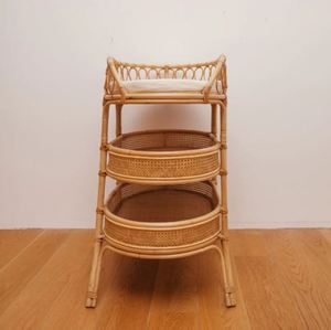 Haute qualité Natura Rory rotin bébé table à langer décor à la maison meubles avec stockage tissé en gros du Vietnam - Product Image 6