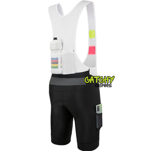 กางเกงปั่นจักรยานแบบสั้นรุ่นใหม่ล่าสุด ปักชื่อทีมได้ตามต้องการ  แบบ unisex  บุฟองน้ำ ระบายอากาศได้ดี ผลิตจากโพลีเอสเตอร์และสแปนเด็กซ์ ไร้ตะเข็บ เหมาะสำหรับปั่นจักรยานบนถนน - Product Image 2