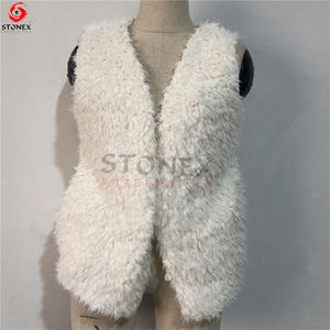 <b>Women's</b> High Quality Casual Style Puffer Vest Crop-Length Faux <b>Fur</b> Waistcoat Knitted Winter <b>Gilet</b> Logo Decoration Outer Wear - Product Image 4