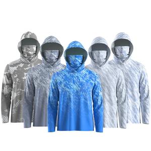Sudadera con capucha de pesca de rendimiento de poliéster de secado rápido con impresión por sublimación de alta calidad OEM 2025 Upf 50 camisa de pesca con capucha deportiva - Product Image 1