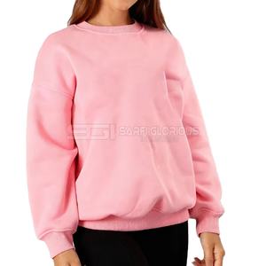 Sudadera de Manga Larga con Cuello Redondo, Holgada, de Gran Tamaño, 100% Algodón, con Logotipo Personalizado Estampado de Invierno de Alta Calidad para Mujer - Product Image 5