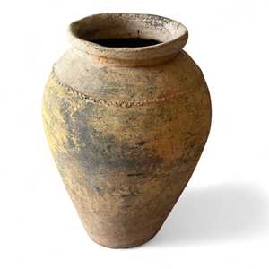 Grand pot en terre cuite vintage pour plantes et fleurs d'intérieur, finition émaillée écologique pour salle à manger, jardin ou usage domestique - Product Image 1